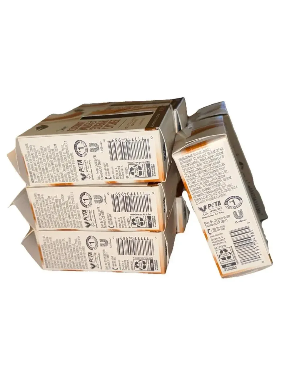 Lot Of 8 Dove Coconut Milk & Sugar Lychee Plant Milk Cleansing Bar Soap 5oz